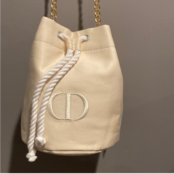 Dior Handbags - Dior Beauty Bag with Chain in Cream NWOT